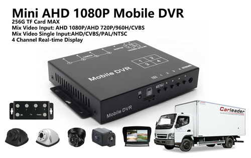 4CH Mini AHD 1080P súprava mobilného DVR so 4 HD kamerou