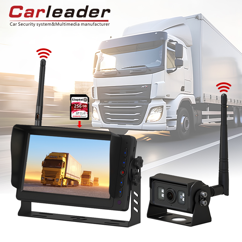 Carleader 7-palcový DVR záznam 2,4 GHz Digitálny bezdrôtový monitorovací systém ---- Zabezpečte bezpečnosť jazdy