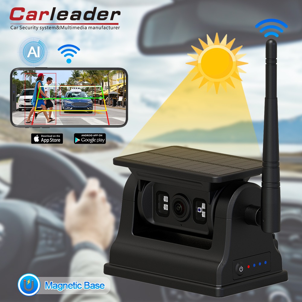 Bezdrôtová záložná RV kamera Carleader 1080P Magnetic Solar WiFi pre IOS Android