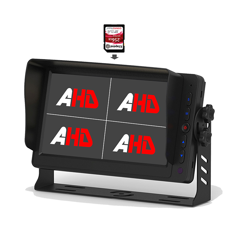 Carleader 7-palcový kamión so štyrmi displejmi na nahrávanie videa AHD monitor Carleader 7-palcový kamión so štyrmi displejmi na nahrávanie videa AHD monitor