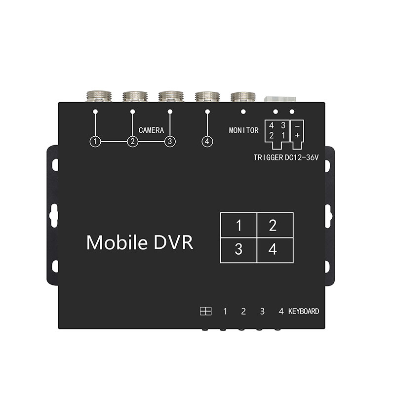 4CH AHD DVR vozidla s 512 GB záznamom a rozdelenou zobrazením viacerých kamier