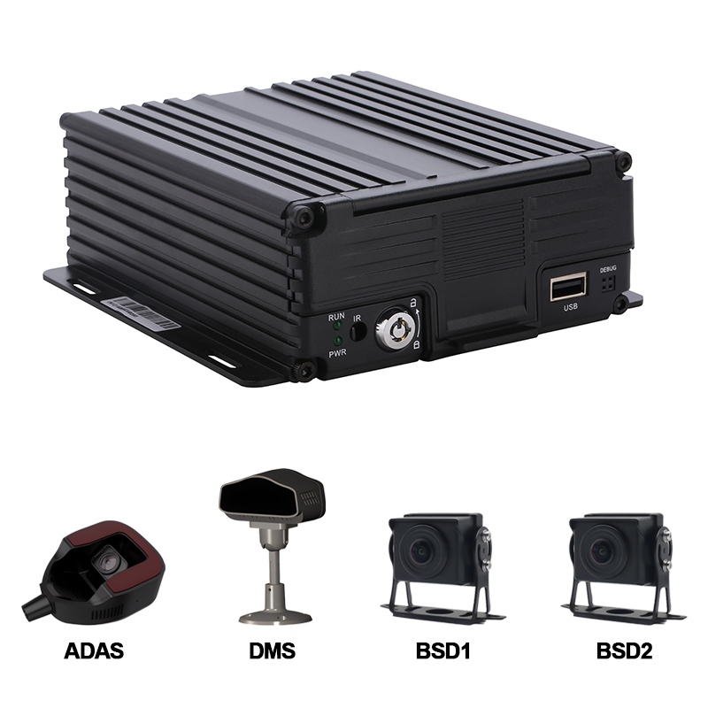 4CH AI HDD Mobile DVR Podpora ADAS+DMS+BSD