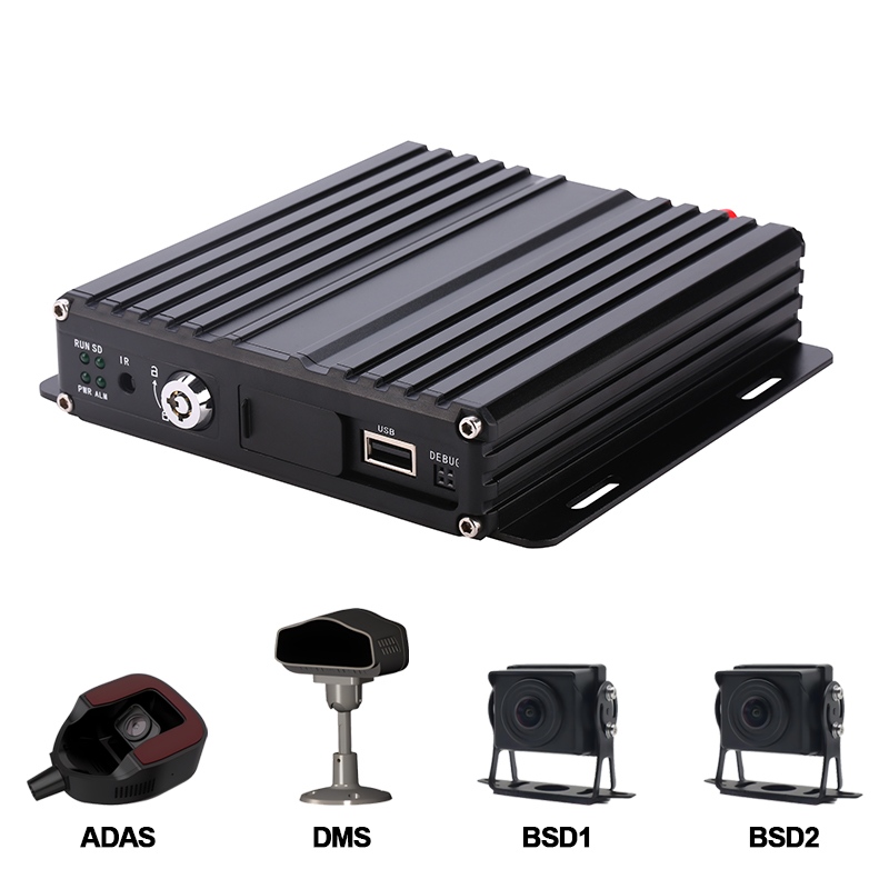 4CH AI SD Mobile DVR Podpora ADAS+DMS+BSD