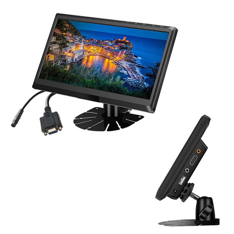 9-palcová obrazovka IPS HD monitor Podpora CVBS+HD+VGA vstupov